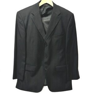 FR Tripler Mens Size 44 R Suit Jacket Blazer Black 95% Wool 5% Cashmere Lana Lux